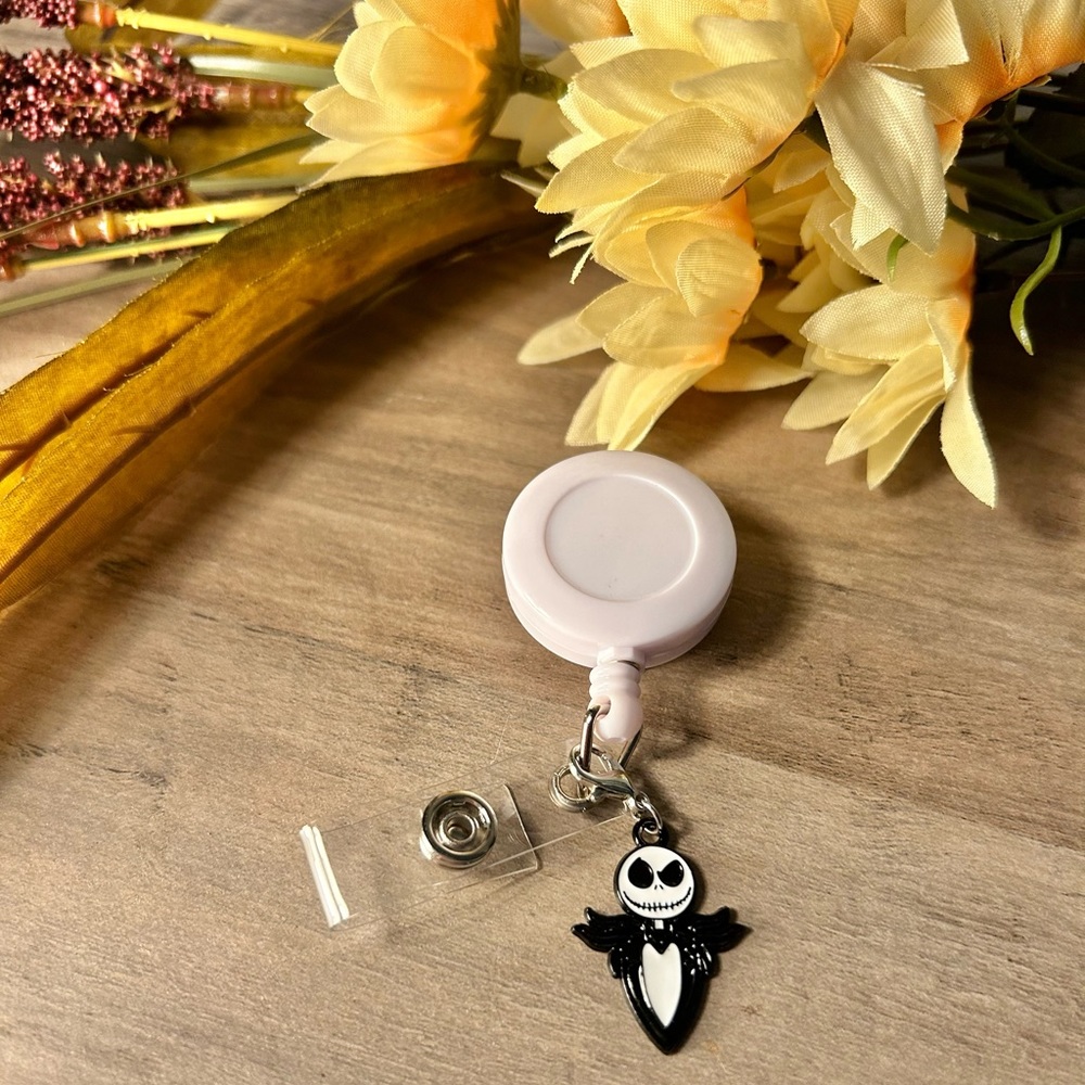 Jack Skellington Badge Reel Charm